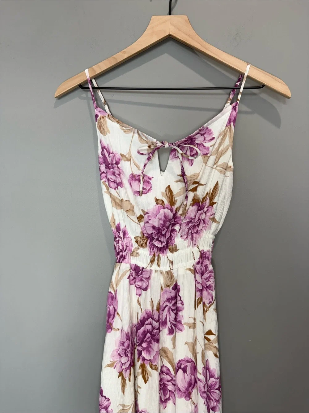 Abercrombie & Fitch‎ Floral Tie-Front Maxi Dress - Purple Floral Size XXST